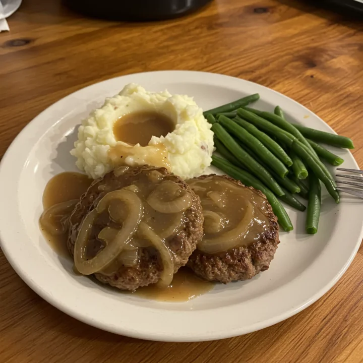 Slow Cooker Salisbury Steak with Onion Gravy