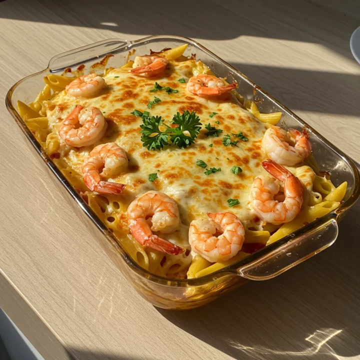 Shrimp Scampi Pasta Bake