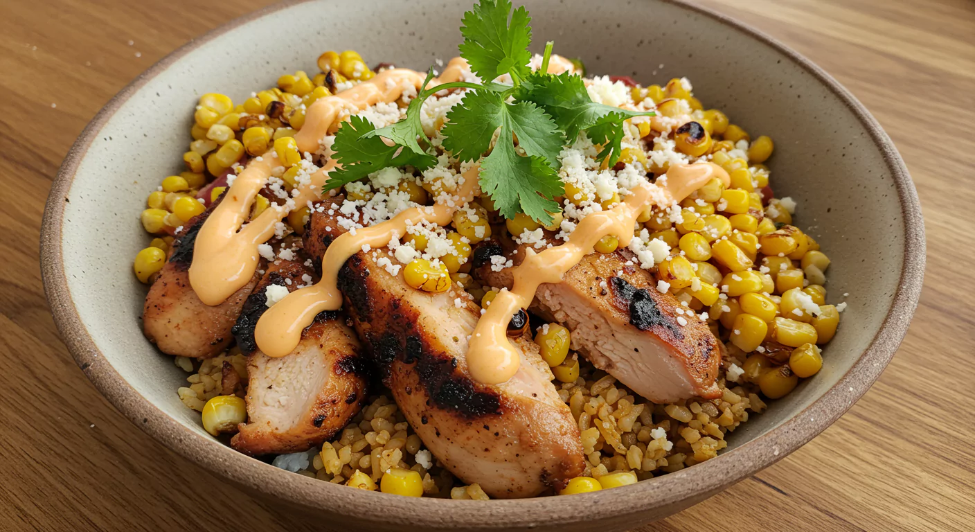 Street Corn Chicken Rice Bowl: Quick, Healthy, and Delicious!