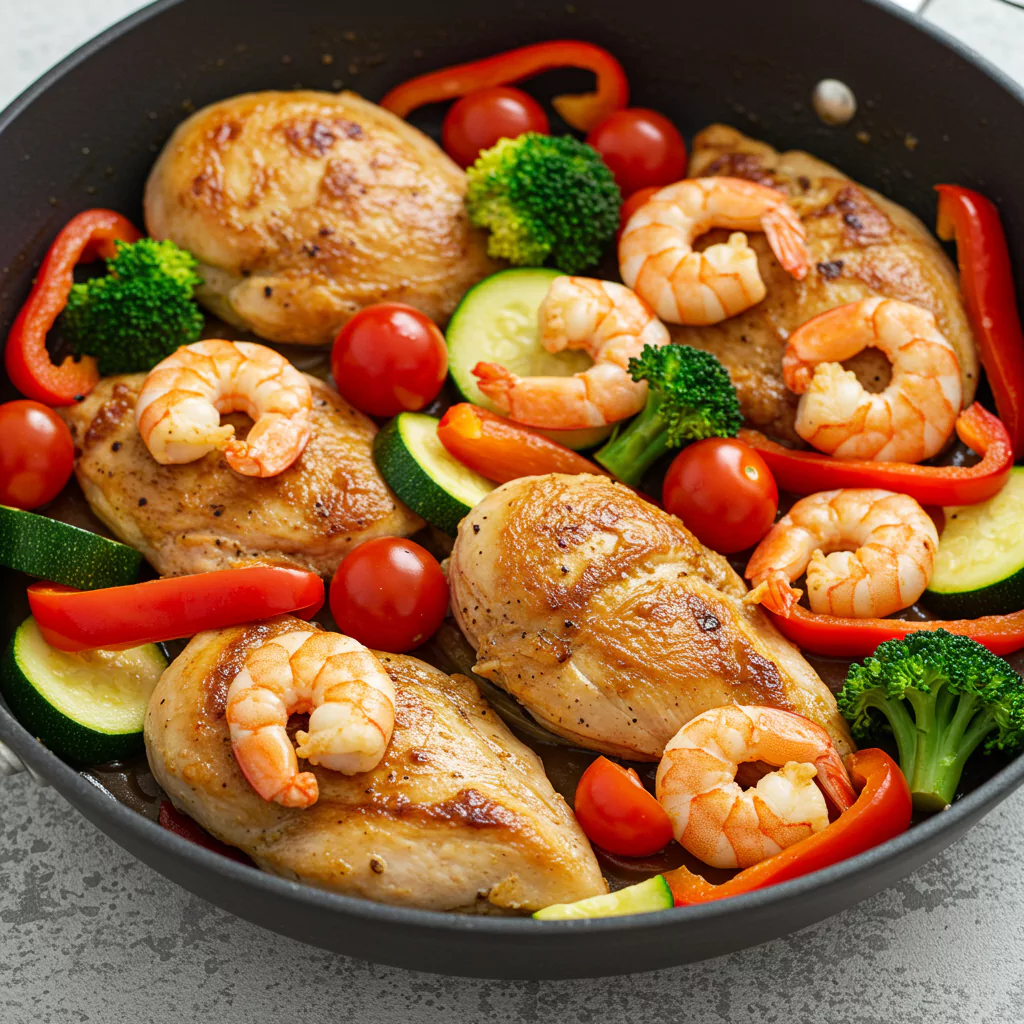 Easy Chicken and Shrimp Recipe – Flavorful One-Pan Meal in 30 Minutes!
