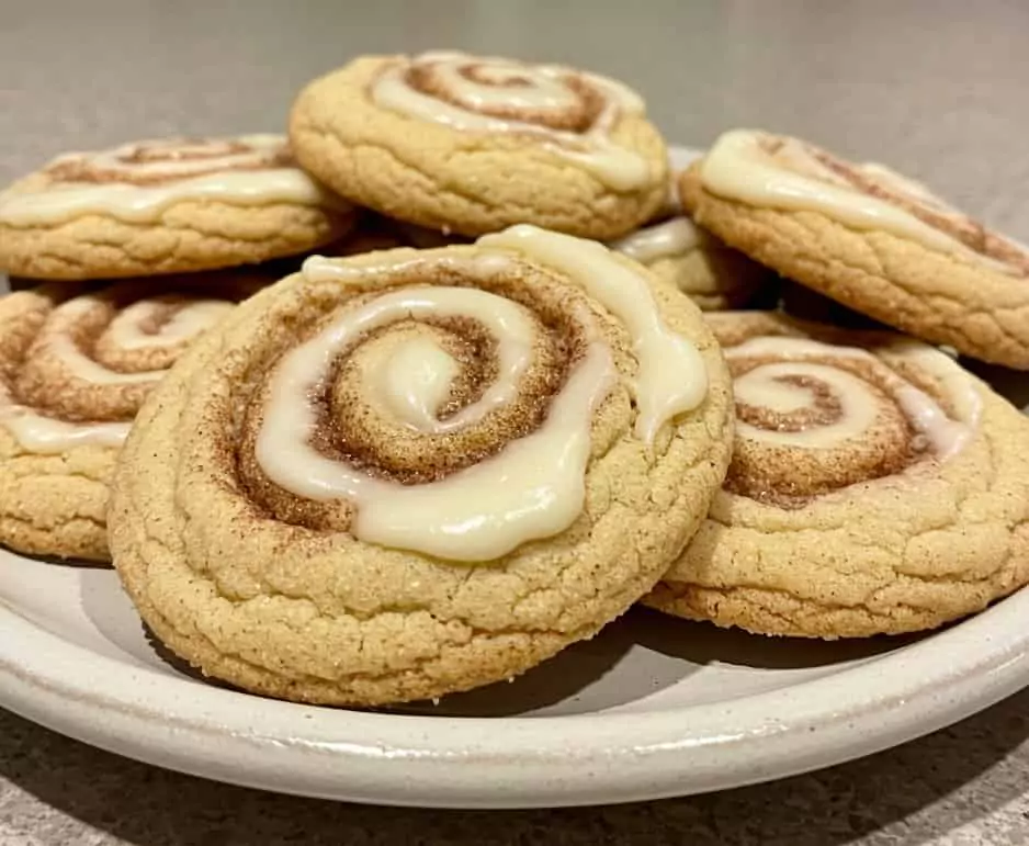 Chewy Cinnamon Roll Sugar Cookies