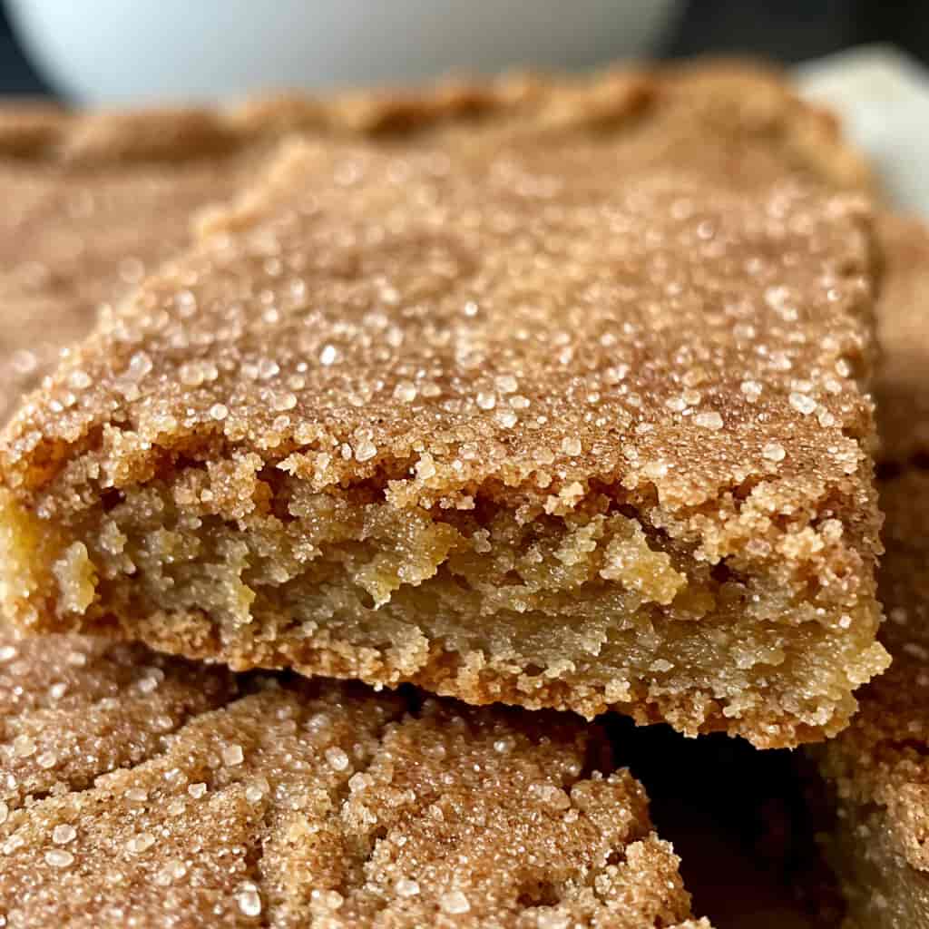 Chewy Snickerdoodle Cookie Bars