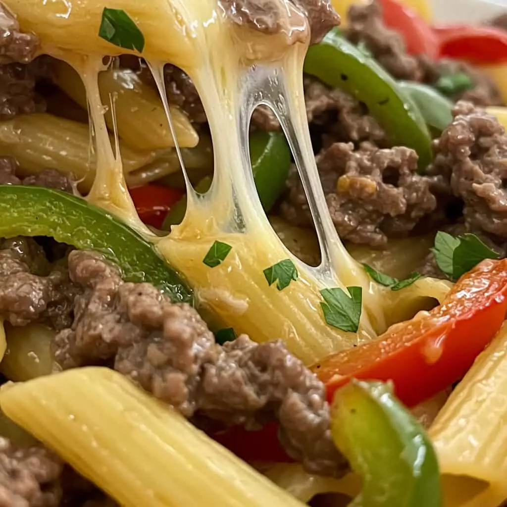 Classic Philly Cheesesteak Pasta