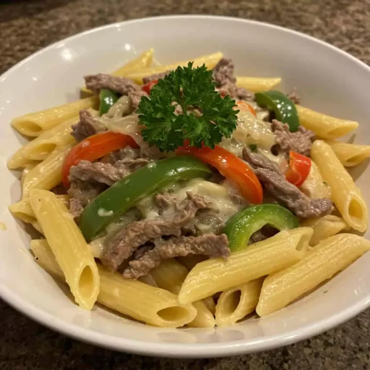 Classic Philly Cheesesteak Pasta