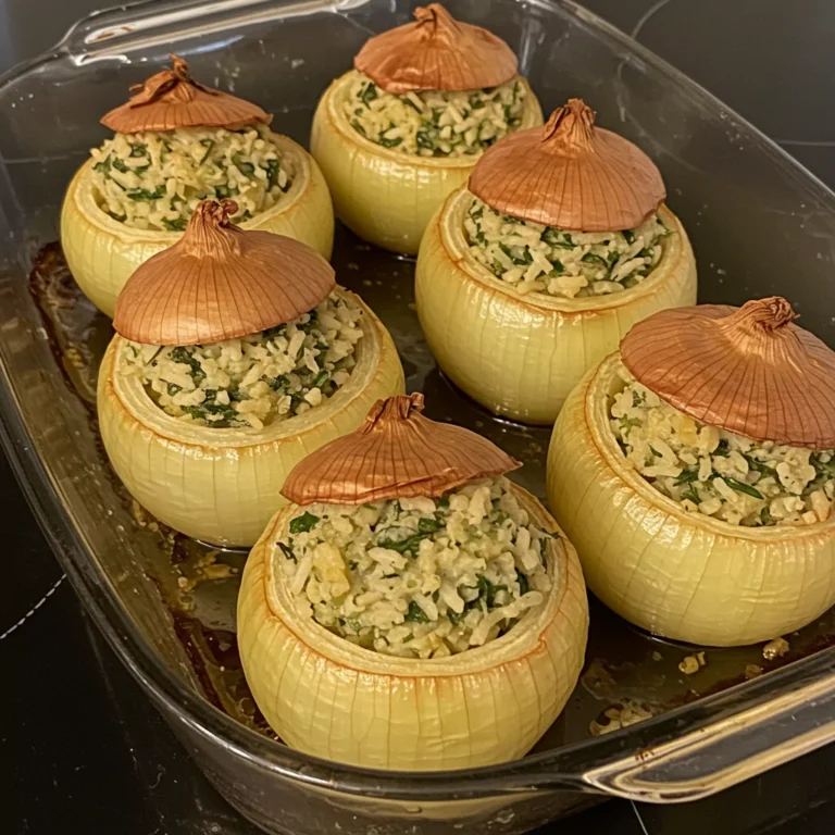 Greek Stuffed Onions