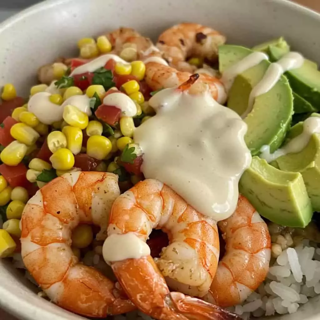 Grilled Shrimp Bowl with Avocado