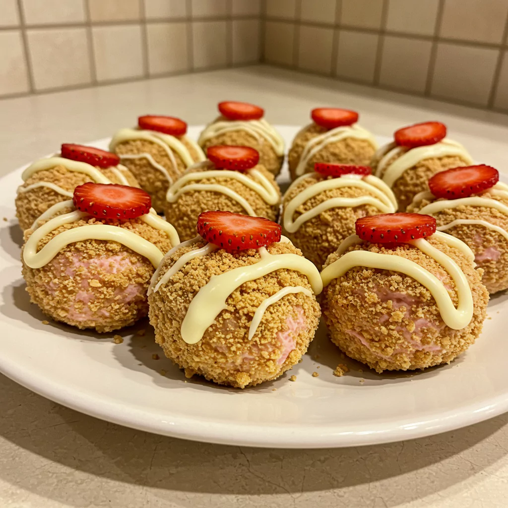 Strawberry Cheesecake Crunch Bites