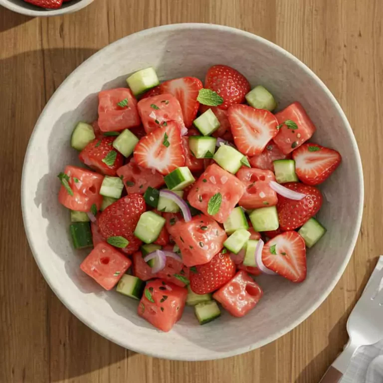 Strawberry Watermelon Cucumber Salad