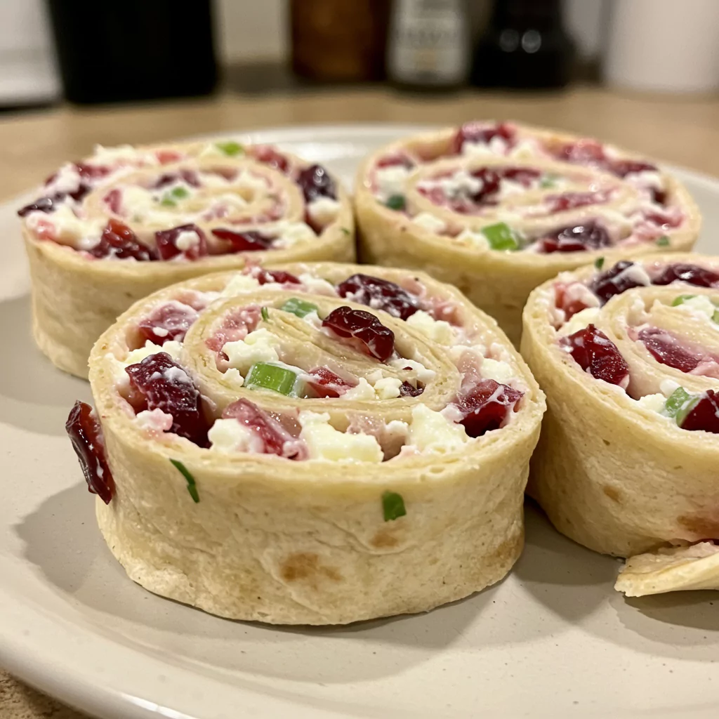 cranberry feta pinwheels