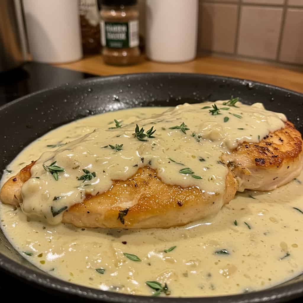 creamy herb sauce with thyme