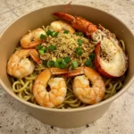 garlic butter shrimp & lobster ramen