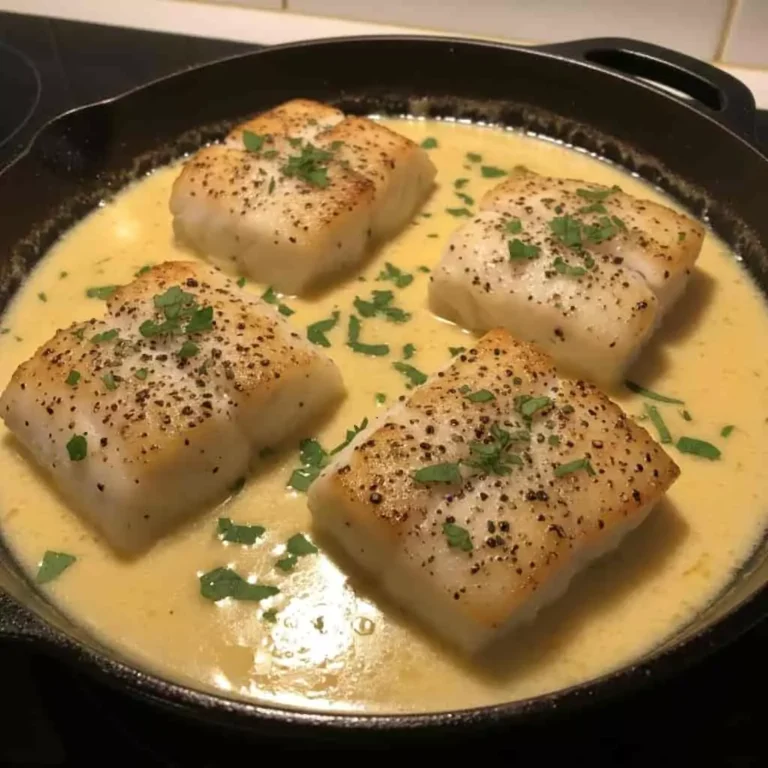 Baked Cod in Coconut Lemon Cream Sauce