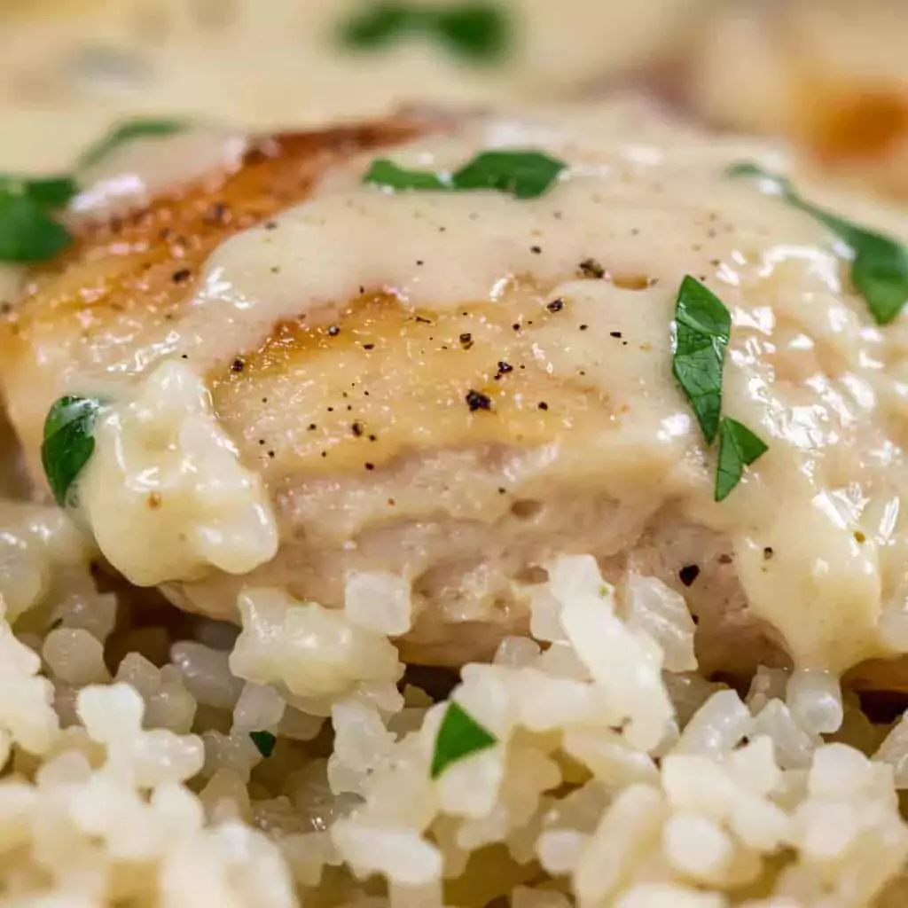 Creamy Smothered Chicken and Rice