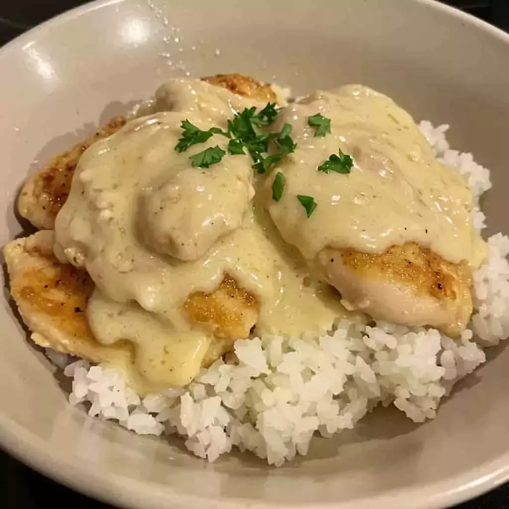Creamy Smothered Chicken and Rice