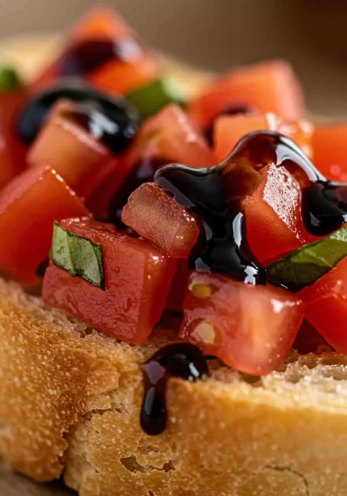 Easy Bruschetta with Balsamic Glaze