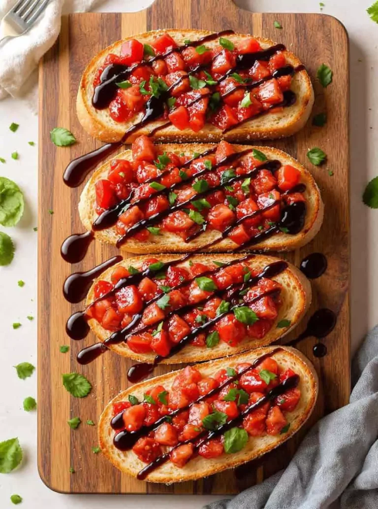 Easy Bruschetta with Balsamic Glaze