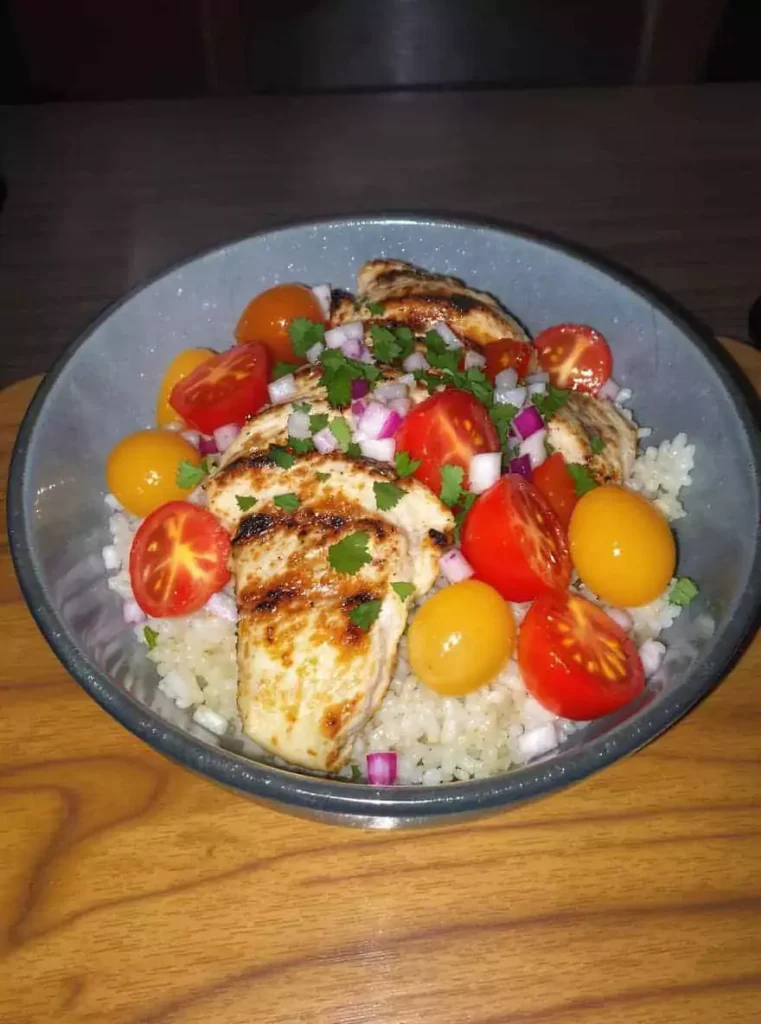 Mediterranean Chicken and Rice Bowl