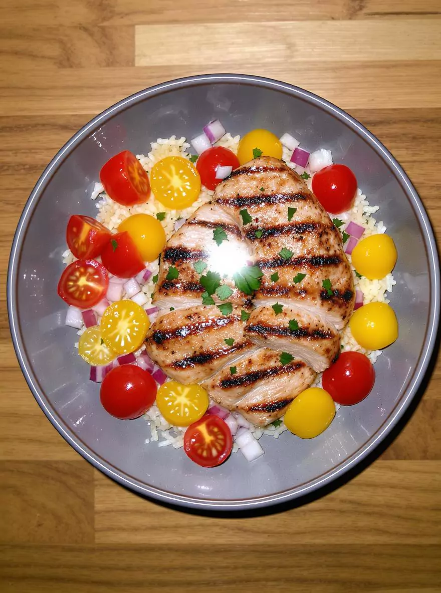 Mediterranean Chicken and Rice Bowl