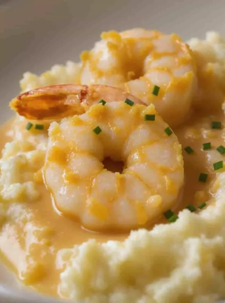 Creamy Garlic Shrimp Over Mashed Potatoes