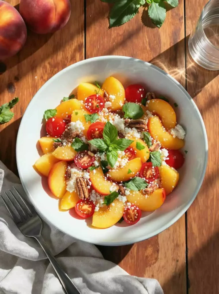 Peach Feta Salad