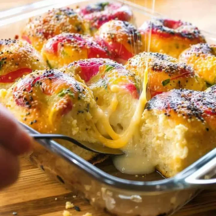 Rainbow Bagel Breakfast Sliders