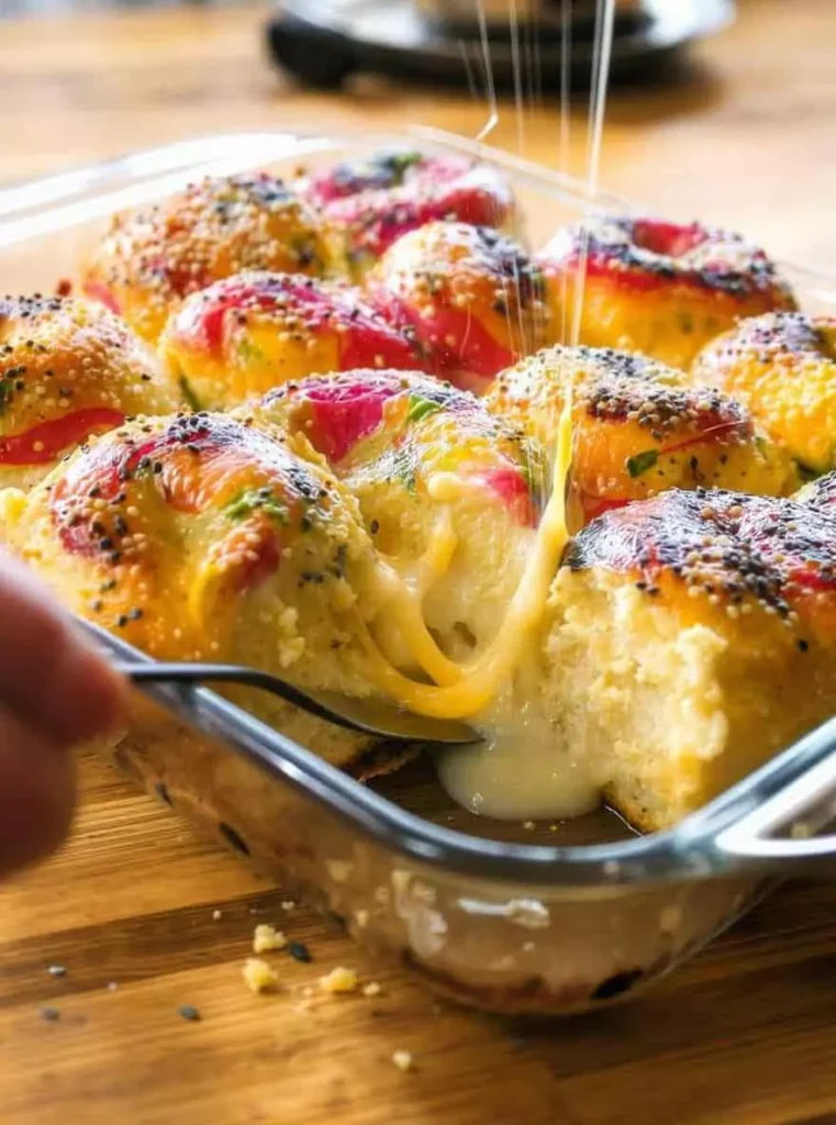 Rainbow Bagel Breakfast Sliders