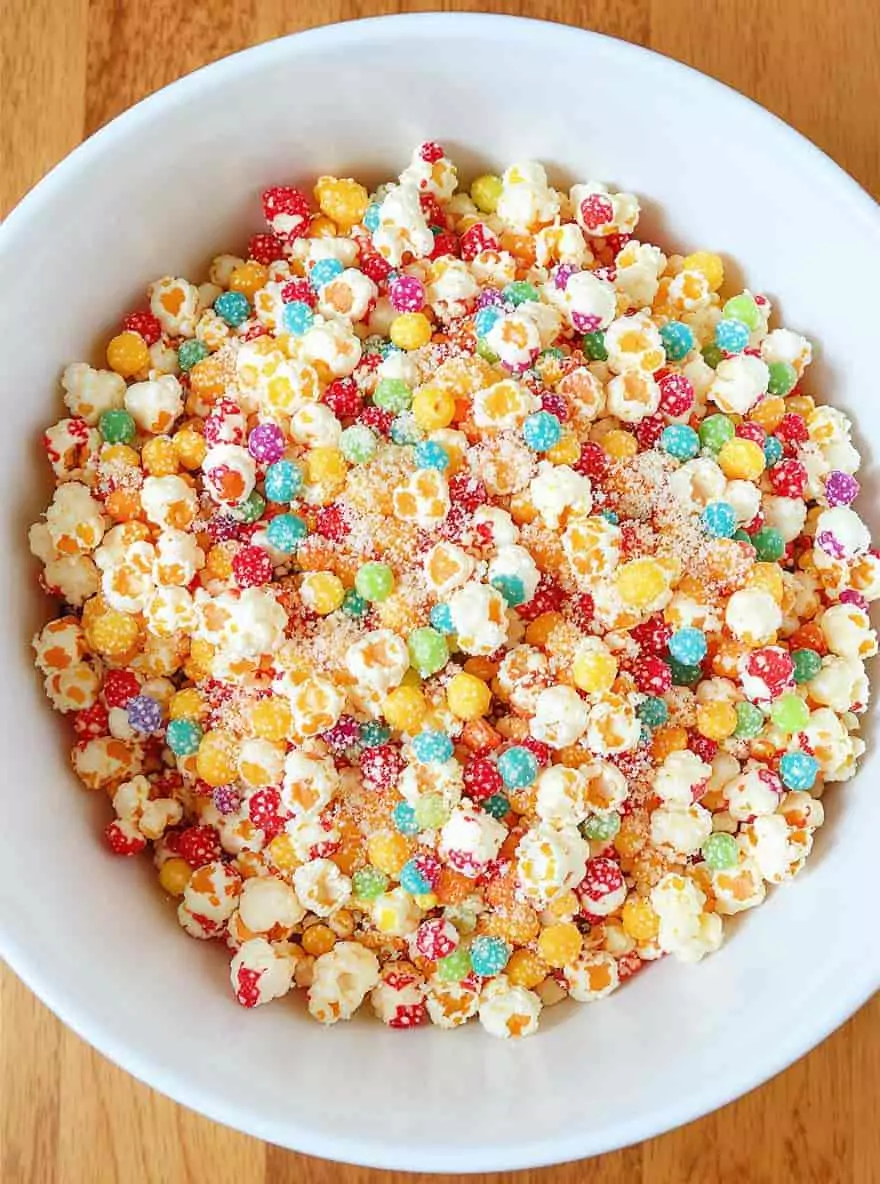 Rainbow Popcorn Mix