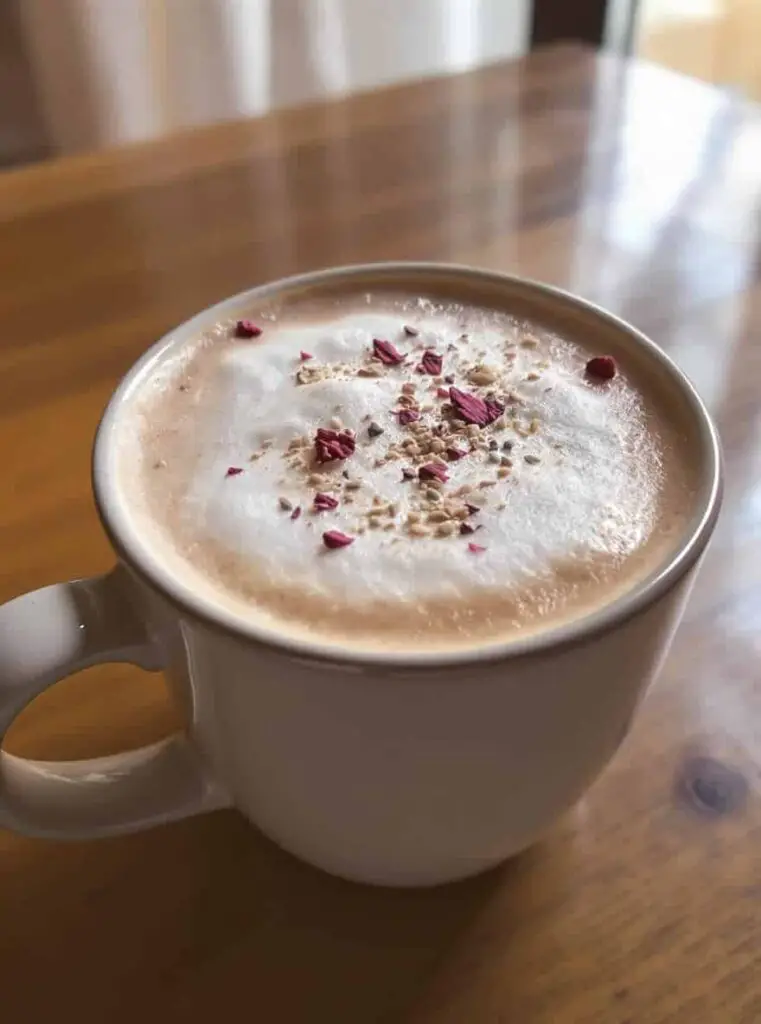 Rose Cardamom Tea Latte
