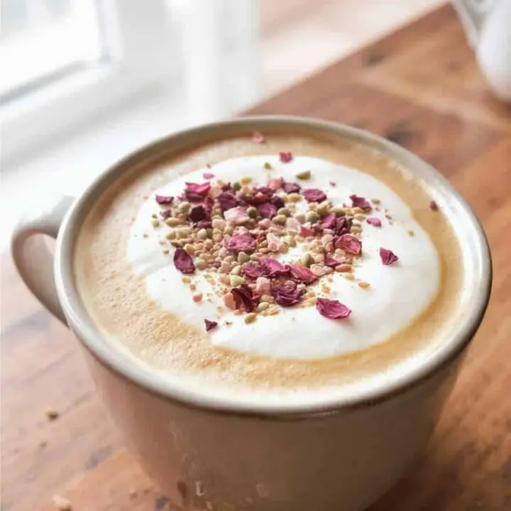 Rose Cardamom Tea Latte