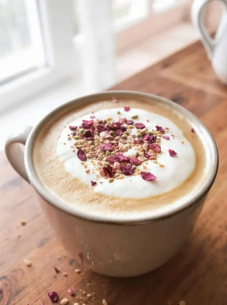 Rose Cardamom Tea Latte
