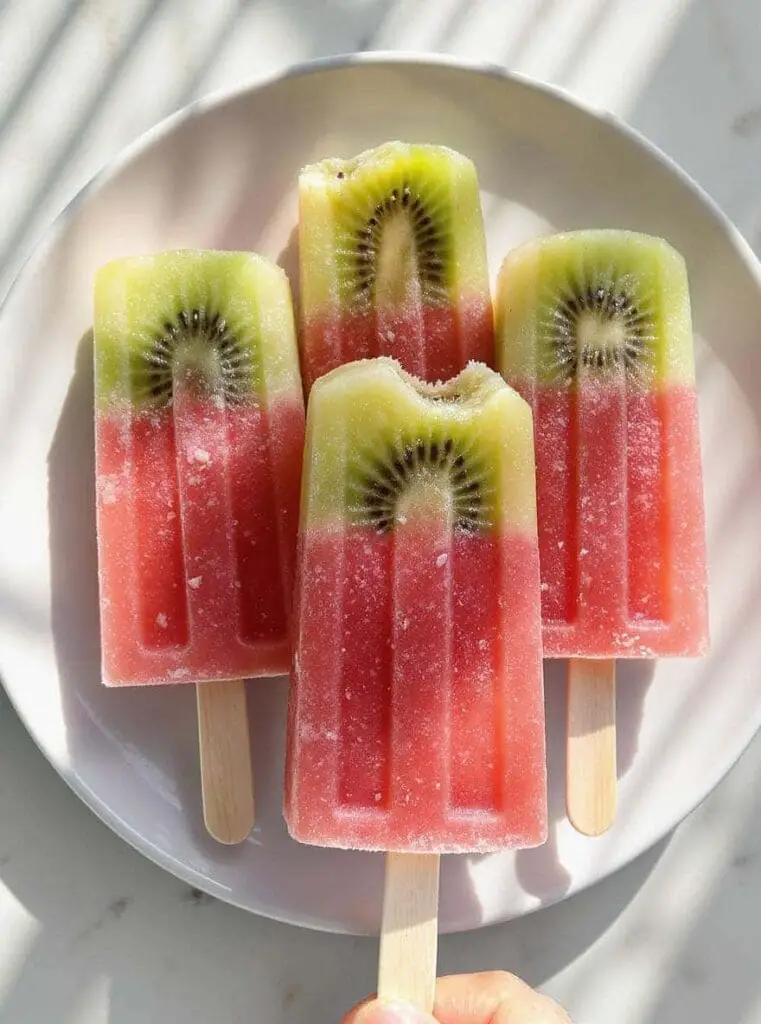 Watermelon Kiwi Popsicles