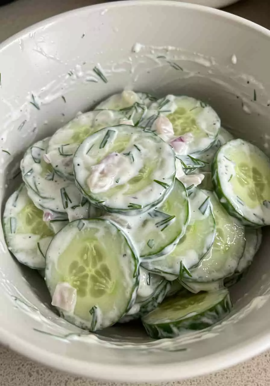 creamy cucumber salad