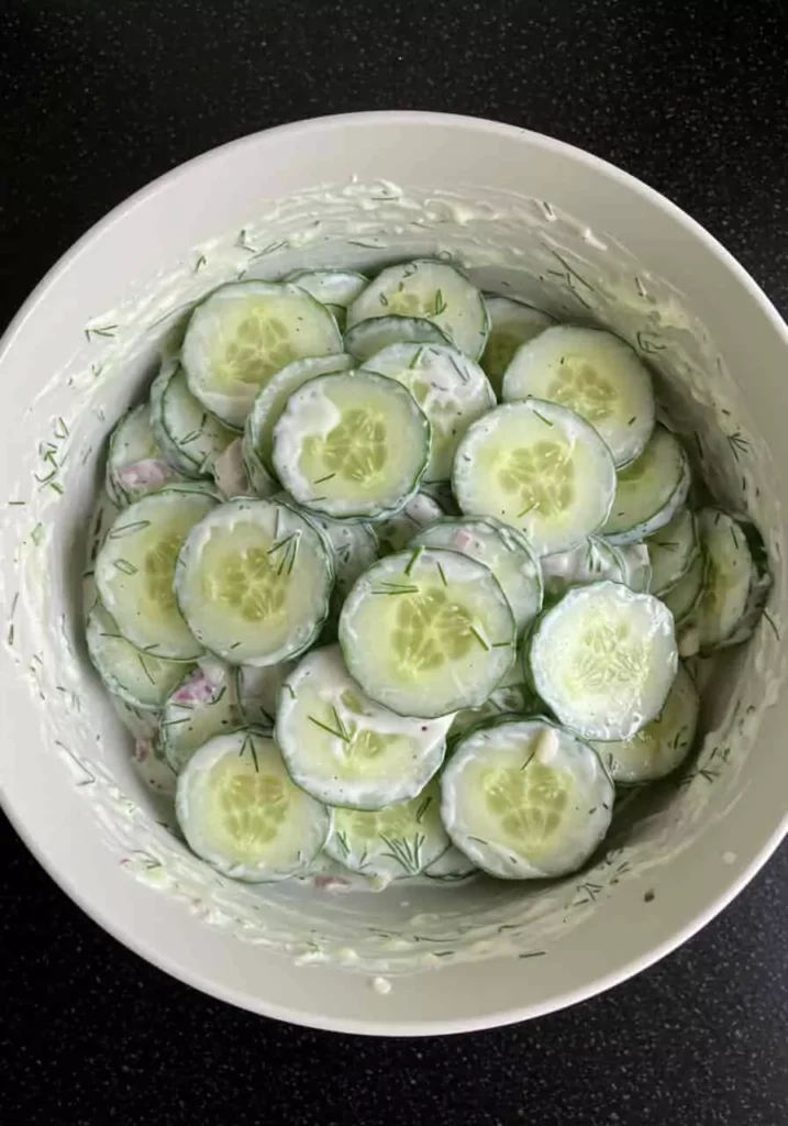 creamy cucumber salad