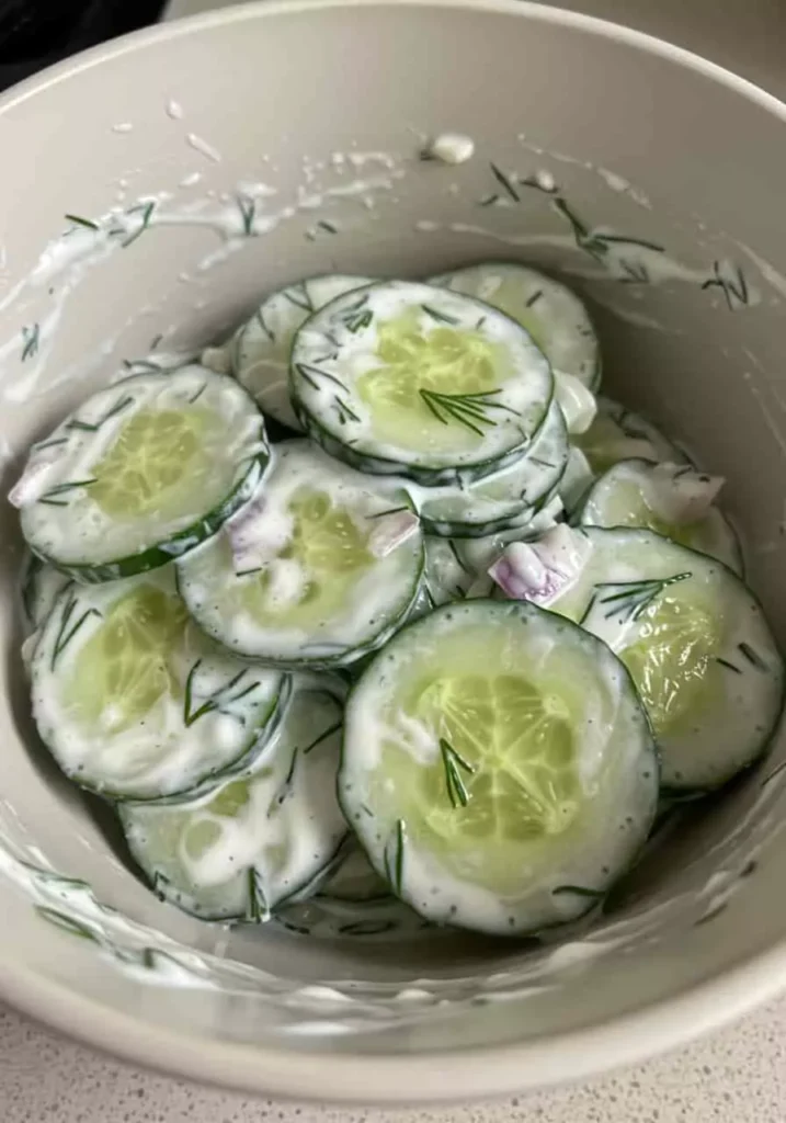 creamy cucumber salad
