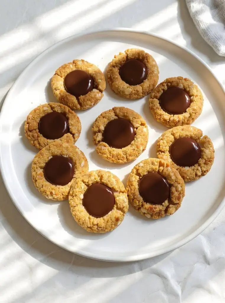 Chocolate Hazelnut Thumbprint Cookies