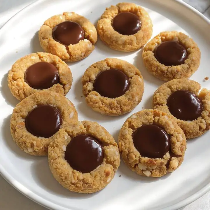 Chocolate Hazelnut Thumbprint Cookies