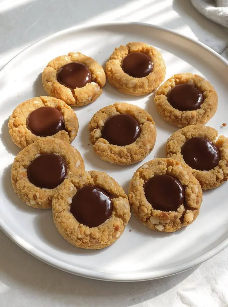 Chocolate Hazelnut Thumbprint Cookies