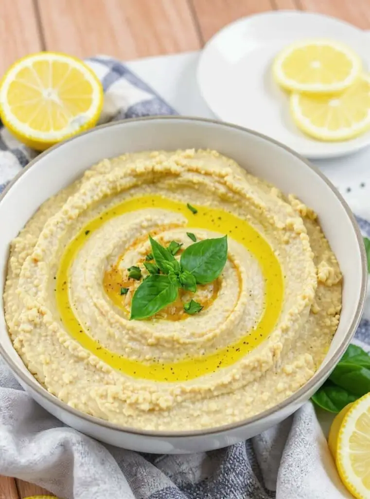 Lemon Basil Hummus
