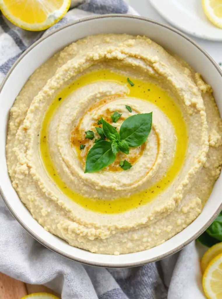 Lemon Basil Hummus