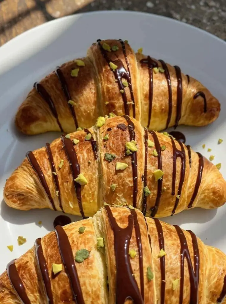 Pistachio Chocolate Croissants