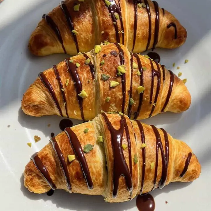 Pistachio Chocolate Croissants