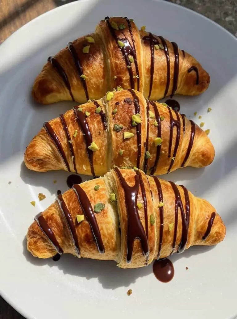 Pistachio Chocolate Croissants