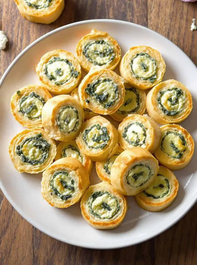 Spinach Dip in Bite-Sized Pinwheels