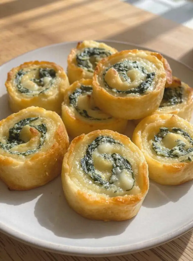 Spinach Dip in Bite-Sized Pinwheels