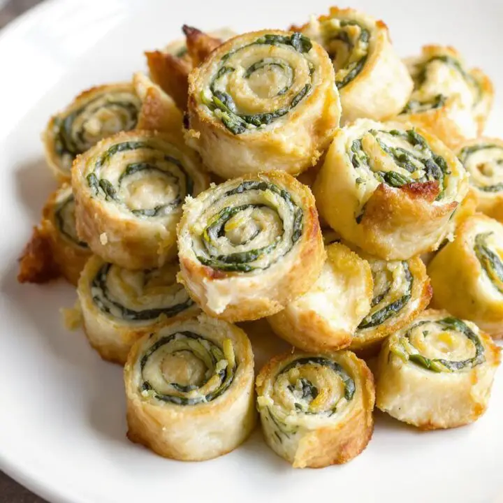 Spinach Dip in Bite-Sized Pinwheels