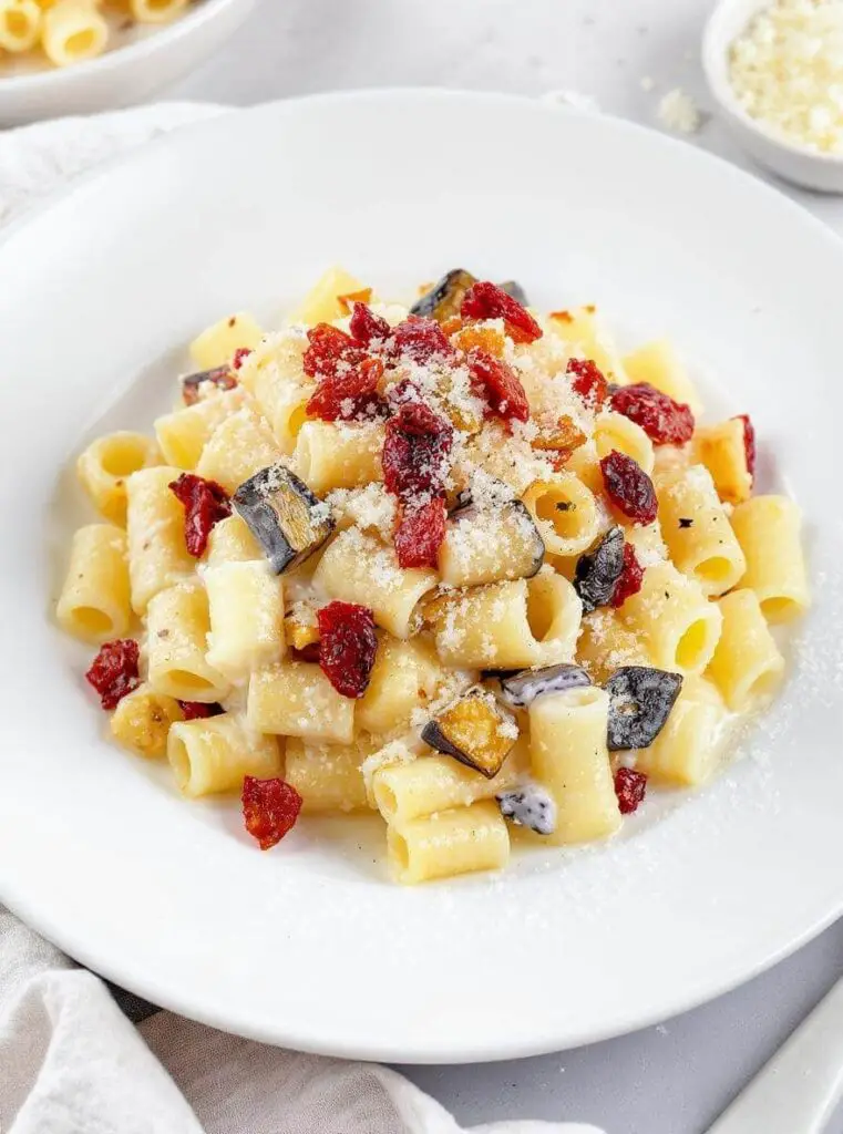 Sun-Dried Tomato Eggplant Ricotta Pasta