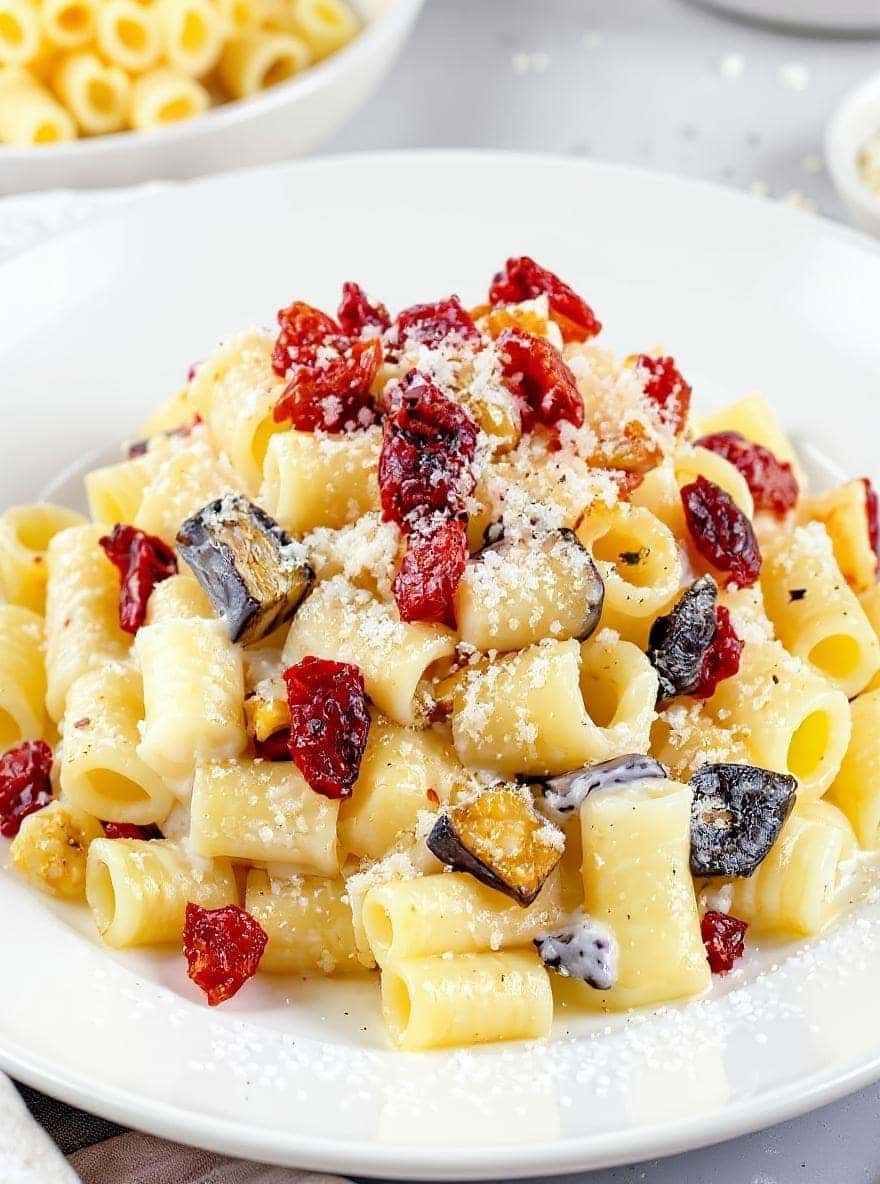 Sun-Dried Tomato Eggplant Ricotta Pasta