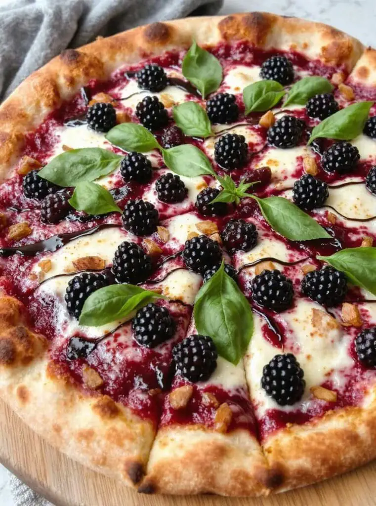 blackberry basil ricotta pizza
