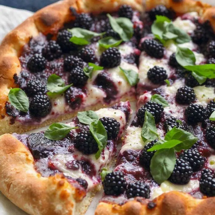 blackberry basil ricotta pizza