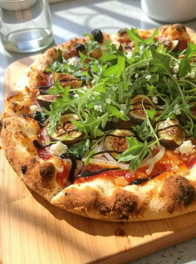 grilled fig and goat cheese pizza